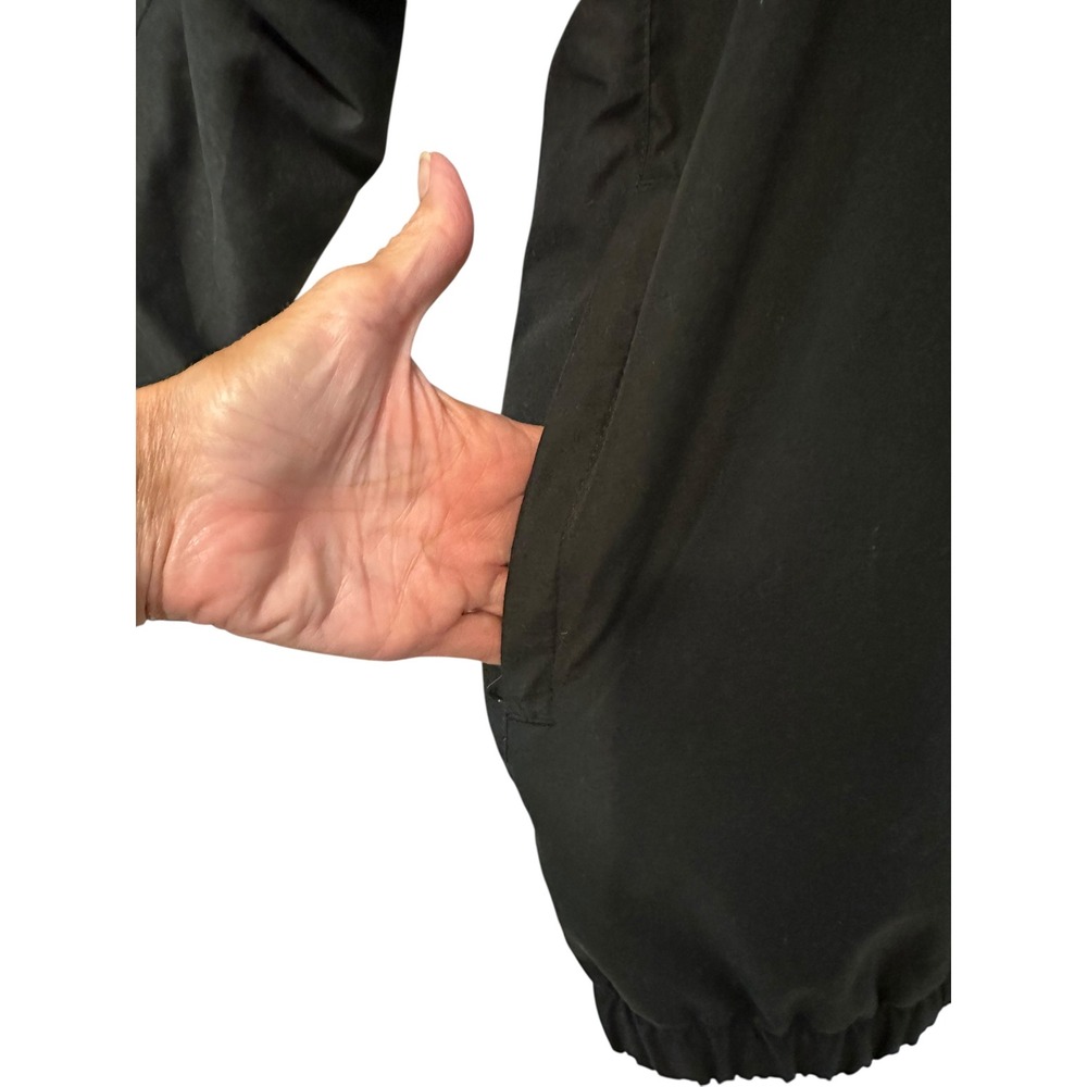 FootJoy Golf Pullover Jacket‎ Mens M Black Windbreaker V Neck Lightweight - Picture 3 of 8